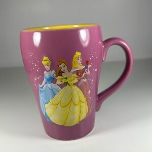 Disney Princess Coffee Mug Cup Pink Belle Cinderella Sleeping Beauty 16oz